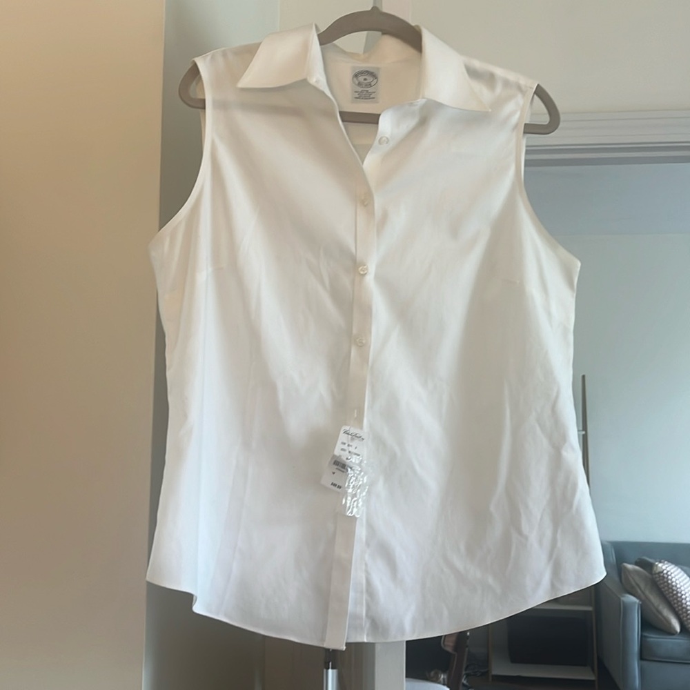Brooks Brothers sleeveless button down
